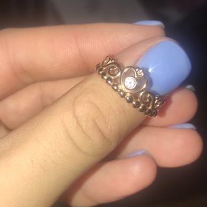 Rose Gold Princess Pandora ring